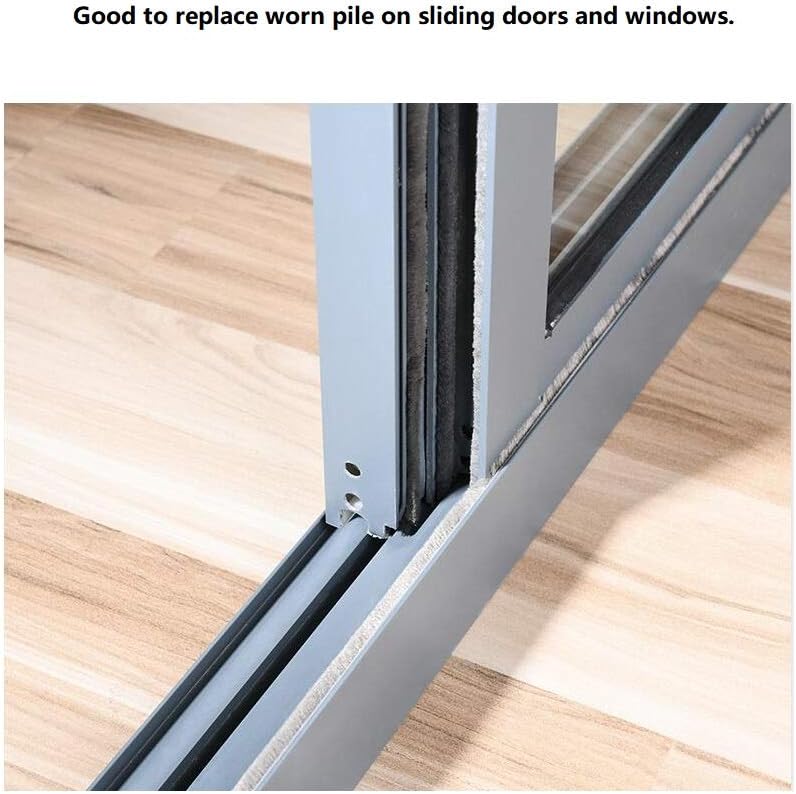 Burlete autoadhesivo para puertas correderas, ventanas y armarios - Gris - 9 mm x 15 mm x 5 m - 3