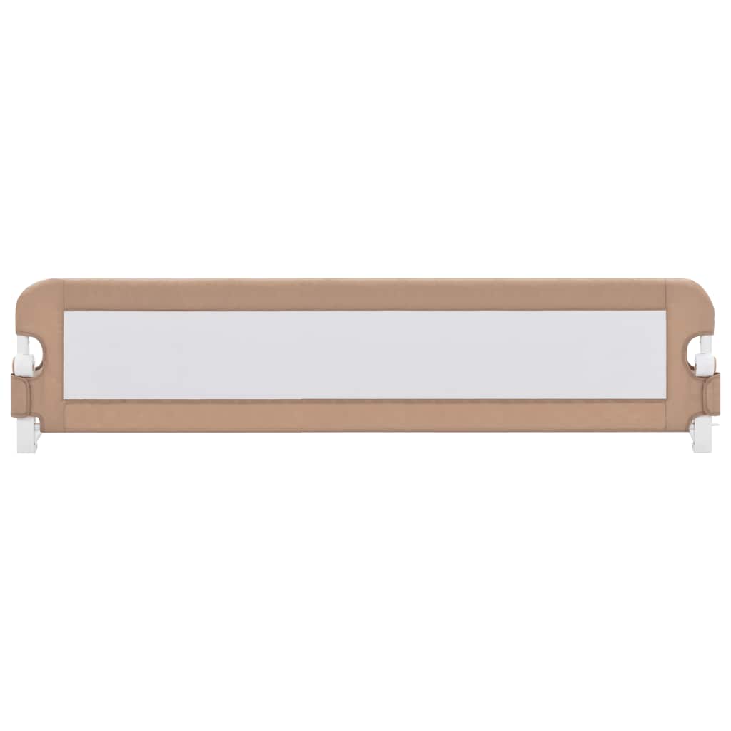 Barandilla de seguridad cama de niño poliéster taupe 180x42 cm vidaXL - 3
