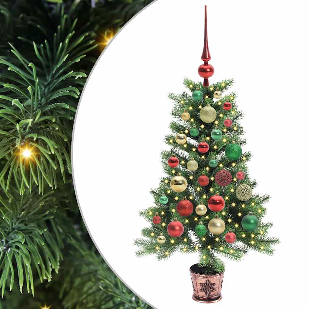 Choinka z 150 diodami LED z podstawą Zielony 90 cm PE