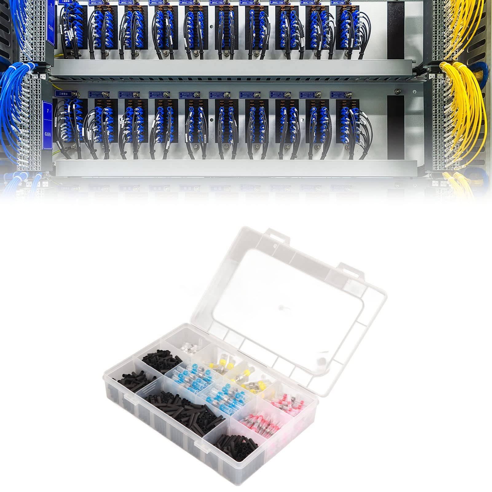 800 pezzi terminale di testa filo impermeabile saldatura sigillo termorestringente tubo connettore trasparente - 2