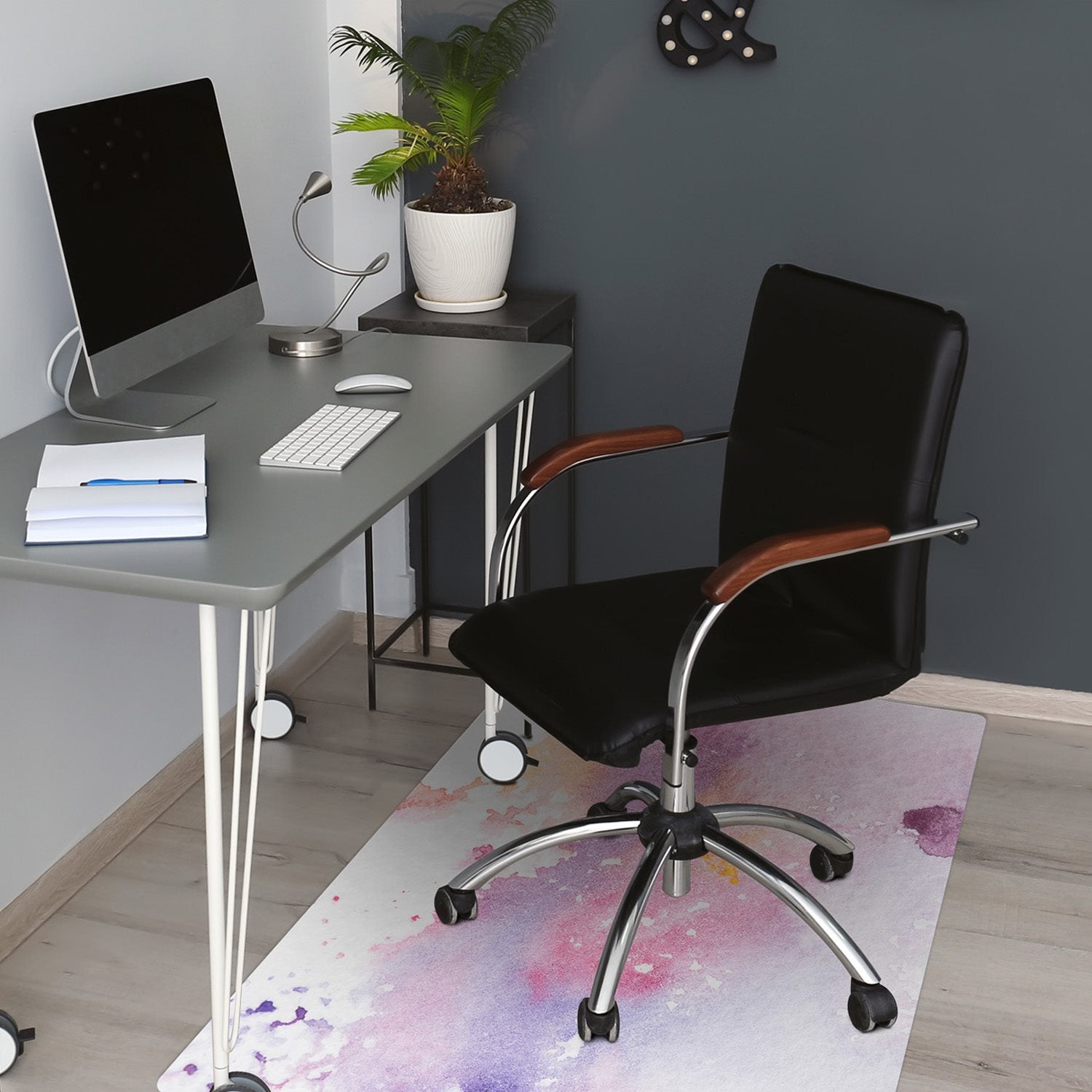 Mata pod krzesło, mata ochronna pod krzesło obrotowe Cukierki 100x70 cm biurowa – Tulup - 4