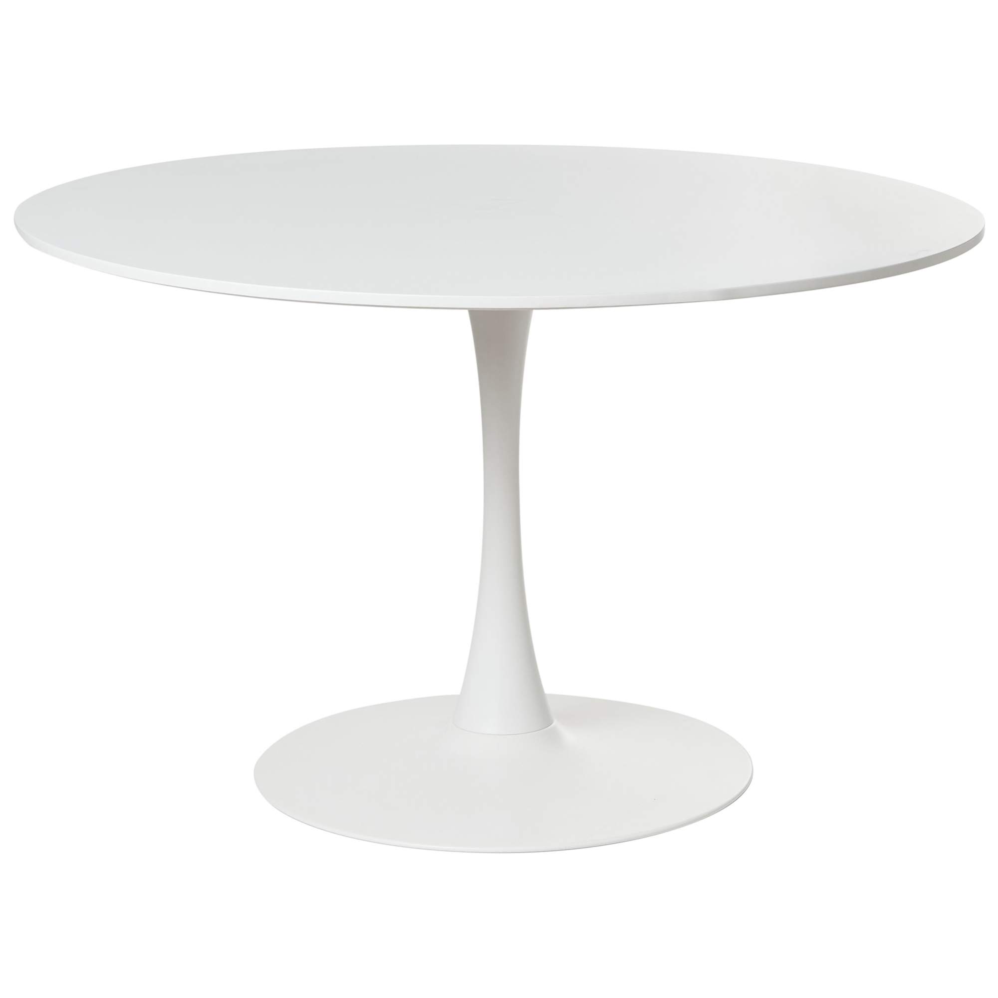 Beliani Mesa De Comedor Boca 120 Cm 120 Cm Blanco , Leroy Merlin