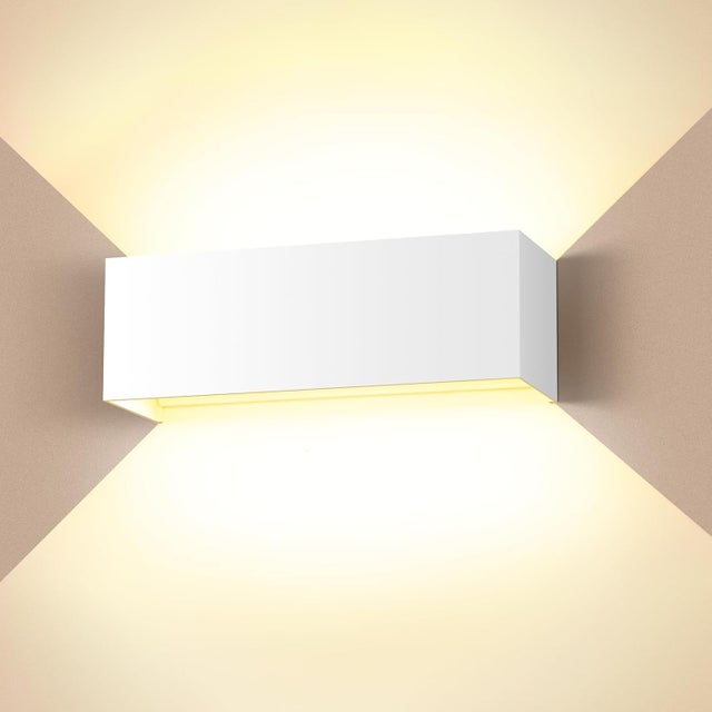 Aplique LED de pared de 36 W y 3000 lm, ángulo de haz ajustable, IP65, blanco.