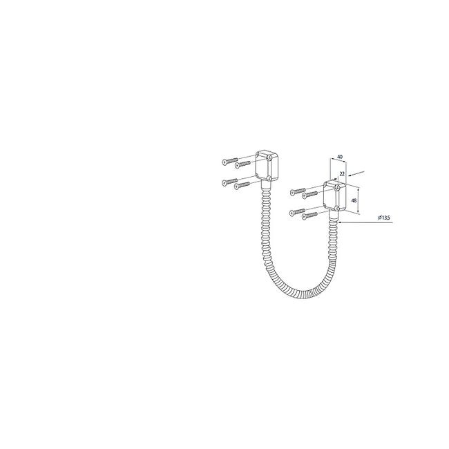 Guaina Passacavi In Acciaio Inox - Flessibile, Lunghezza 56 Cm, Diametro 10 Mm, Per Porte E Muri - Foto 9