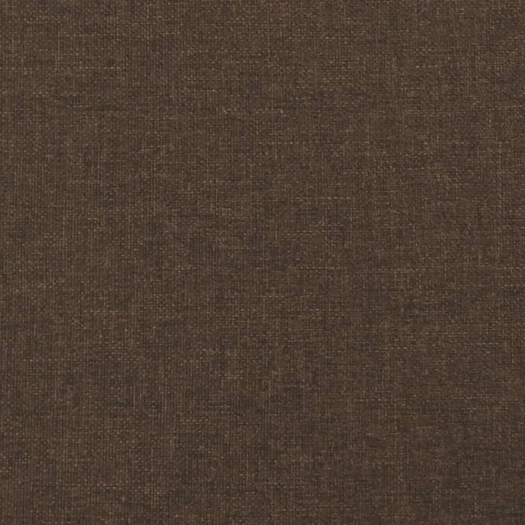 Cadre de lit à lattes en tissu marron foncé pour la chambre, 200 × 200 cm - 8