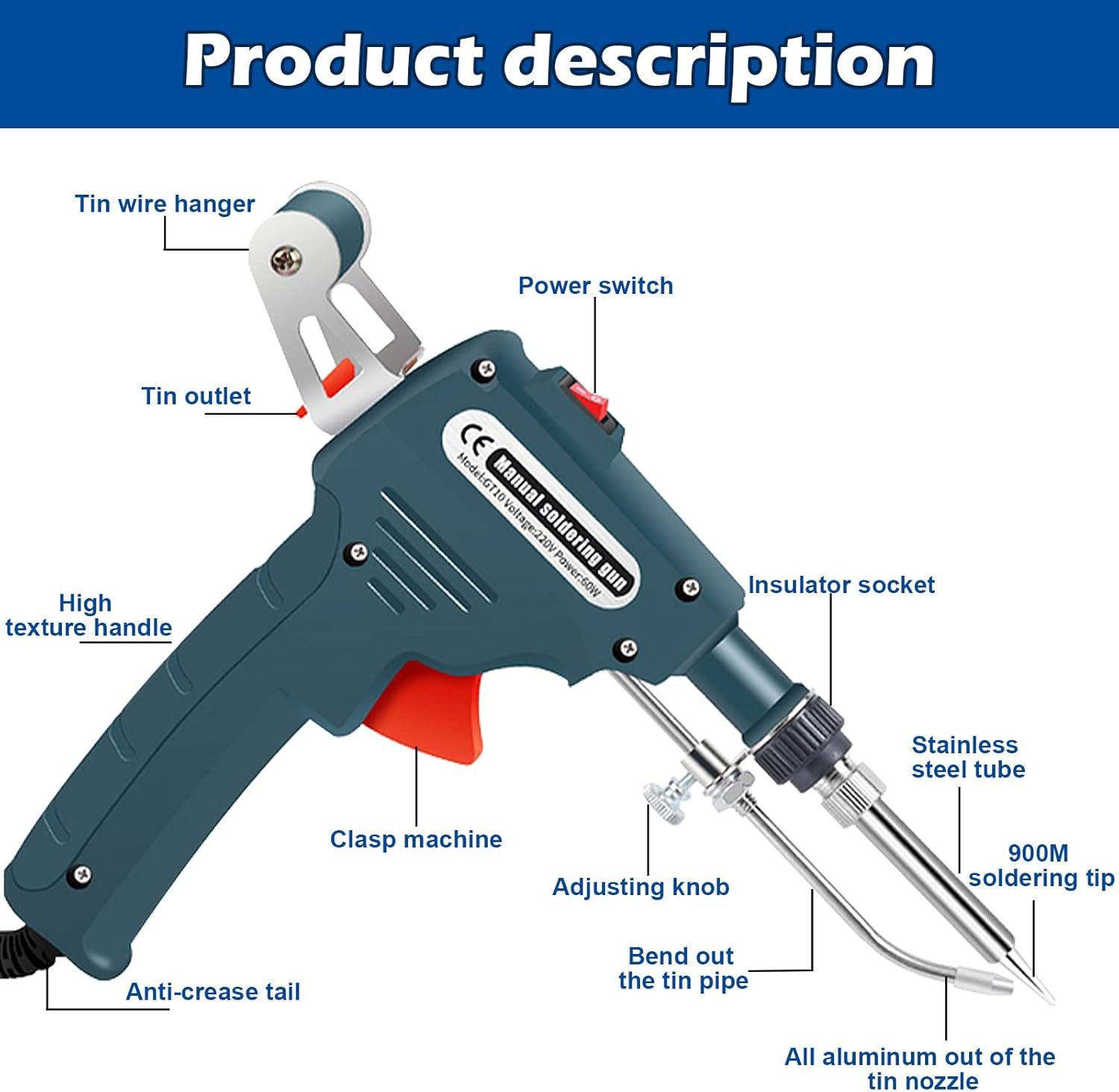 150mm) Outil De Retraite De Soudure, Pistolet à Fer à Souder