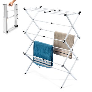 Stendibiancheria Pieghevole A Parete - Metallico Salvaspazio 100 Cm - Foto 6