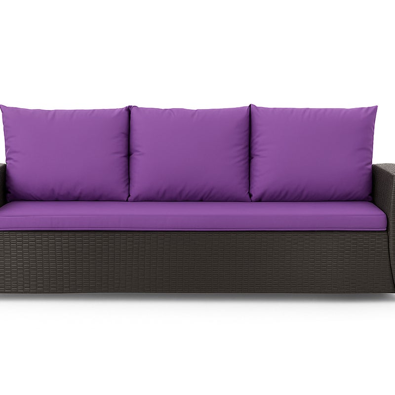 Poduszka ogrodowa na sofę rattanową 140x60x50cm poduszka na meble rattanowe fioletowa, poduszka na balkon taras, poduszki na meble ogrodowe