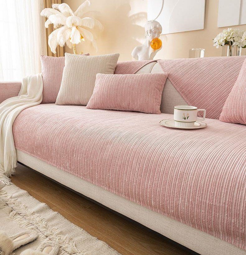 Coussin de canapé antidérapant, jeté de canapé moderne, coussin de canapé résistant à l'usure pour le salon, rose, 90 x 180 cm - 4