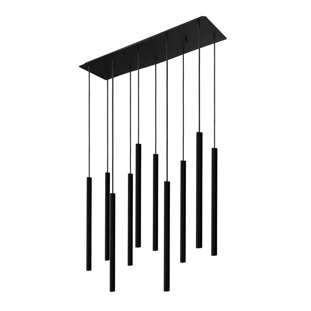 Lampa wisząca Laser czarna 10xG9x10W kaskadowa punktowe tuby wym: 130 x 70 x 20 cm metal Nowodvorski Lighting