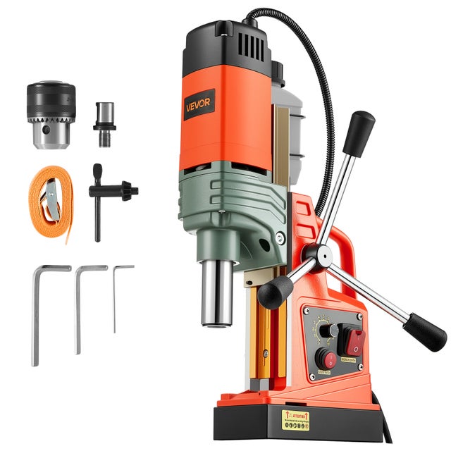 Perceuse Magnétique VEVOR 1350W,Ø 50 mm,Force 12 500 N,Vitesse 0–800 tr/min,Tige Weldon,Portable,pour Métal,Chantier,Rénovation