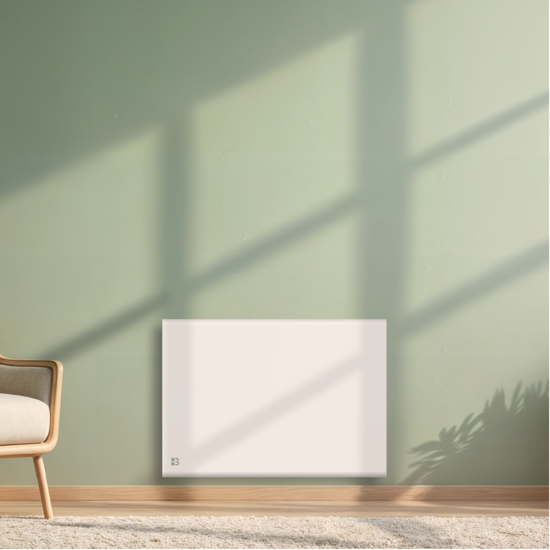 Radiateur électrique fixe à inertie sèche fonte+film 1000W Bestherm NEMESIS horizontal blanc - 2