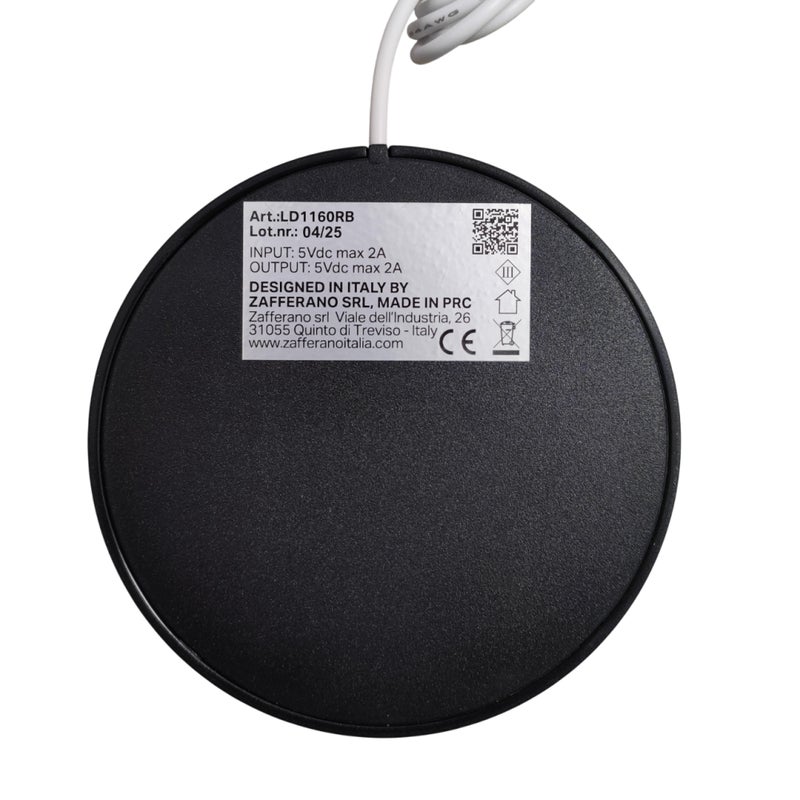 Ładowarka kontaktowa USB-A Zafferano dla rodziny królewskiej - bezprzewodowa, kompatybilna, zamienna, 5 V 1 A, bez wtyczki