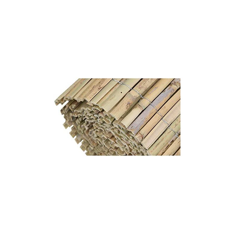 Canniccio naturali per giardino, 1,5 x 5 m, utili per Giardini e Balconi, Frangivento, occultamento al 95%. - 8