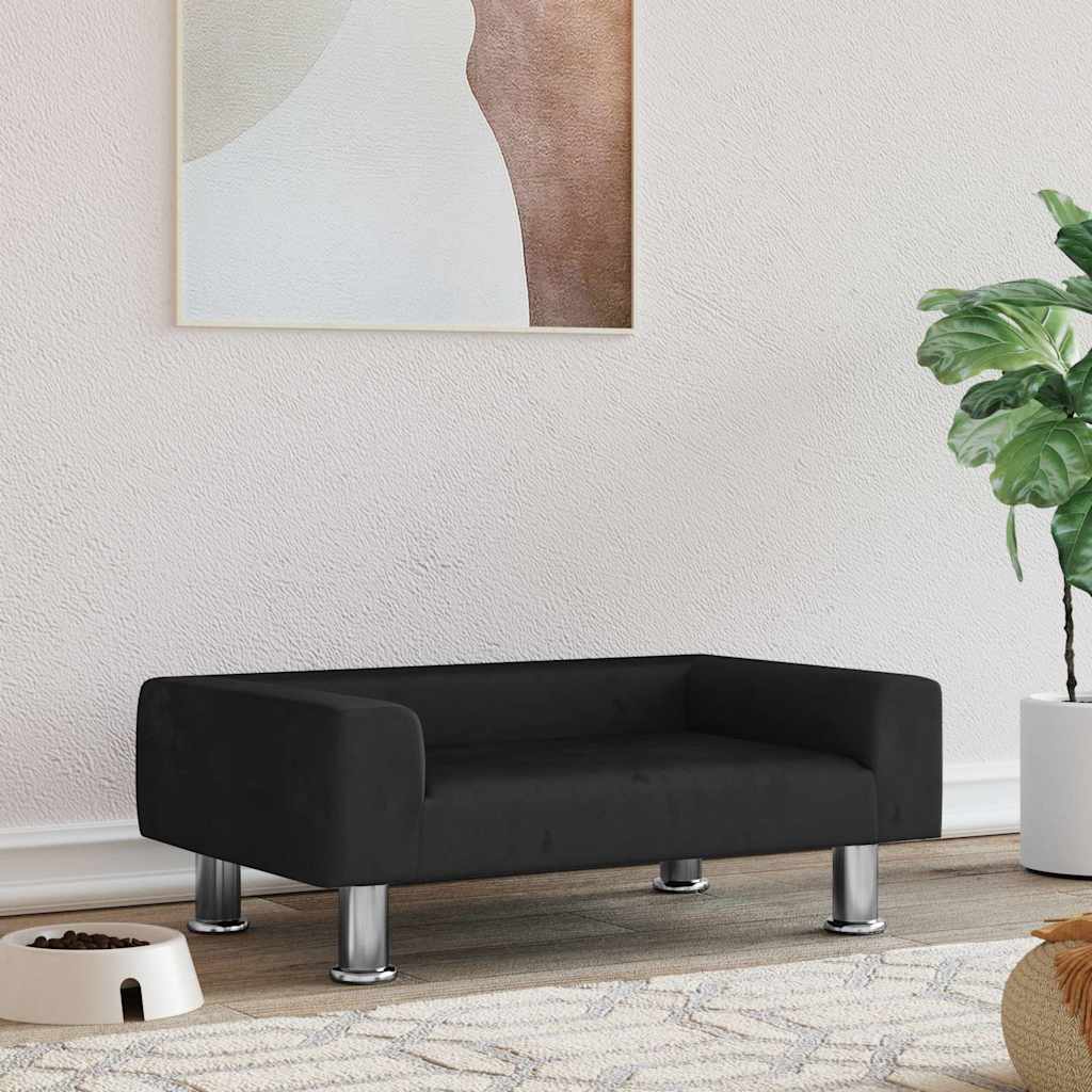 Divano Per Cani PawHut 80x40 Cm - Imbottito In Velluto Con Portaoggetti, Beige - Foto 9