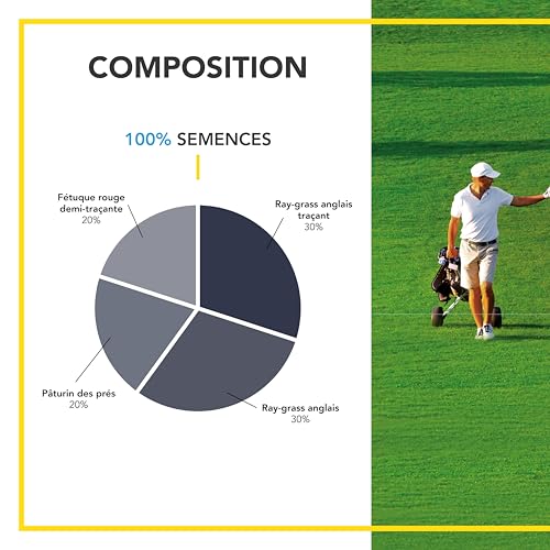 BARENBRUG - Gazon Ligue Pro et Golf - pour Terrains de Compétition - Esthétisme, Performance - Fin, Dense, Solide - 5KG - 3
