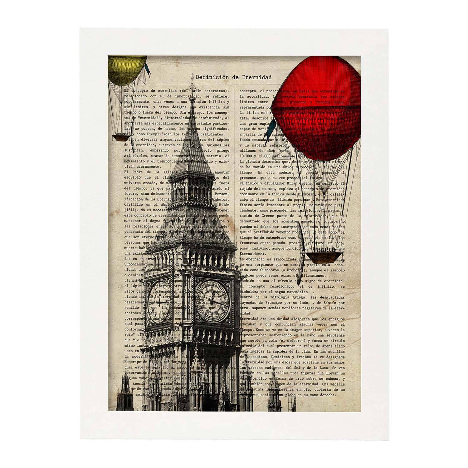 Poster de londres. big ben. láminas de monumentos del mundo. diseño de viaje y de paises. marco negro - a3