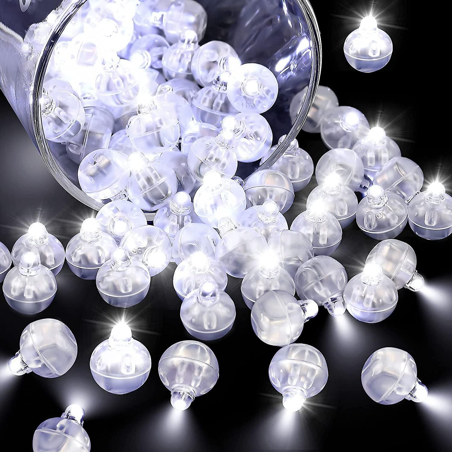 Lot de 100 mini ampoules LED rondes blanches Petites ampoules LED ...