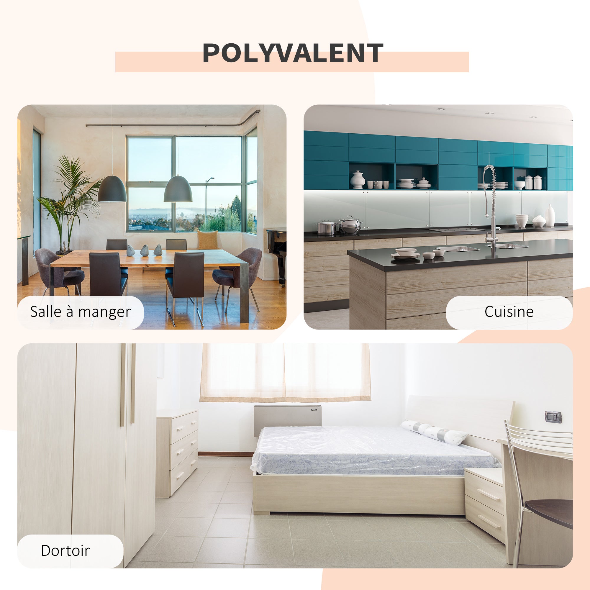 table de cuisine MDF HOMCOM - 5