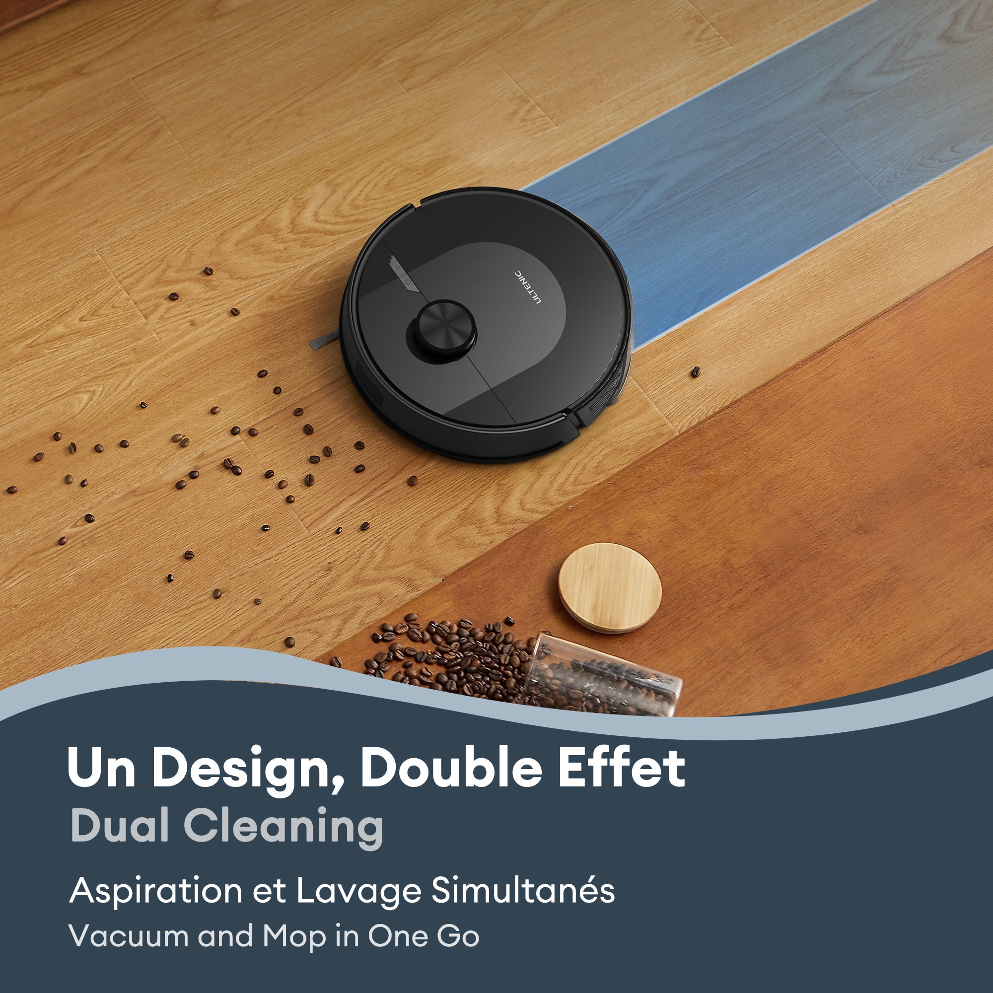 Ultenic DL10 Robot Aspirador y Fregasuelos con Navegación Láser, 8000Pa, 200Min, Robot Limpieza con Mapeo, Auto Carpet Boost, DL10 - 5