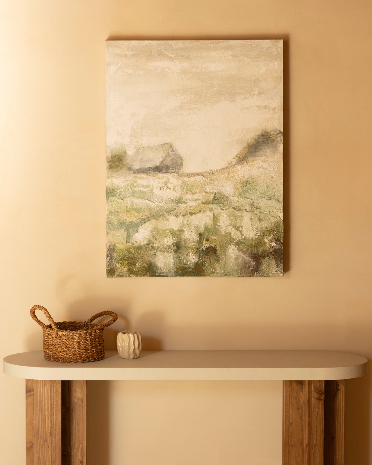 MERITXELL - Cuadro decorativo pintado artesanalmente al oleo sin marco 60x80cm - DECOWOOD - 3