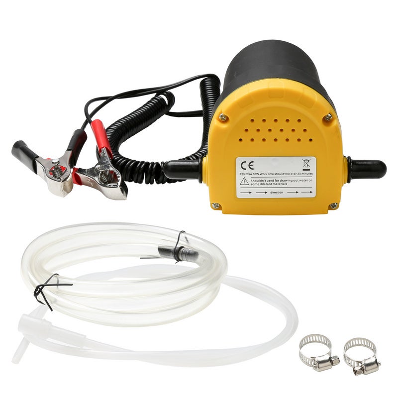 Pompe De Transfert D'huile 200W 220V - Débit 45 L/min, Hauteur D'aspiration 10m - Pour Huile Moteur, Diesel, Kérosène - 12