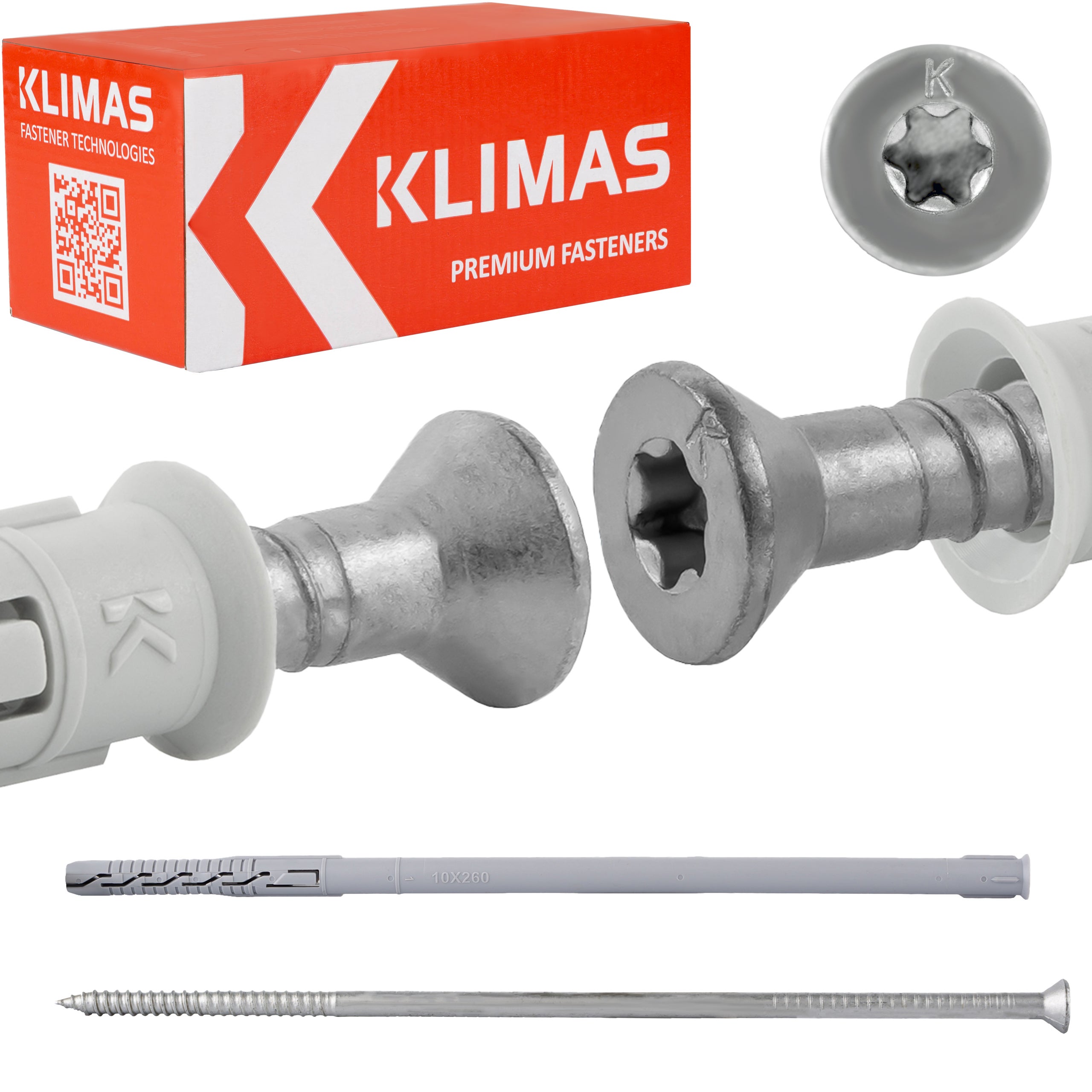 Kołki ramowe Klimas KPS-FAST 10x260 mm rozporowe 25szt