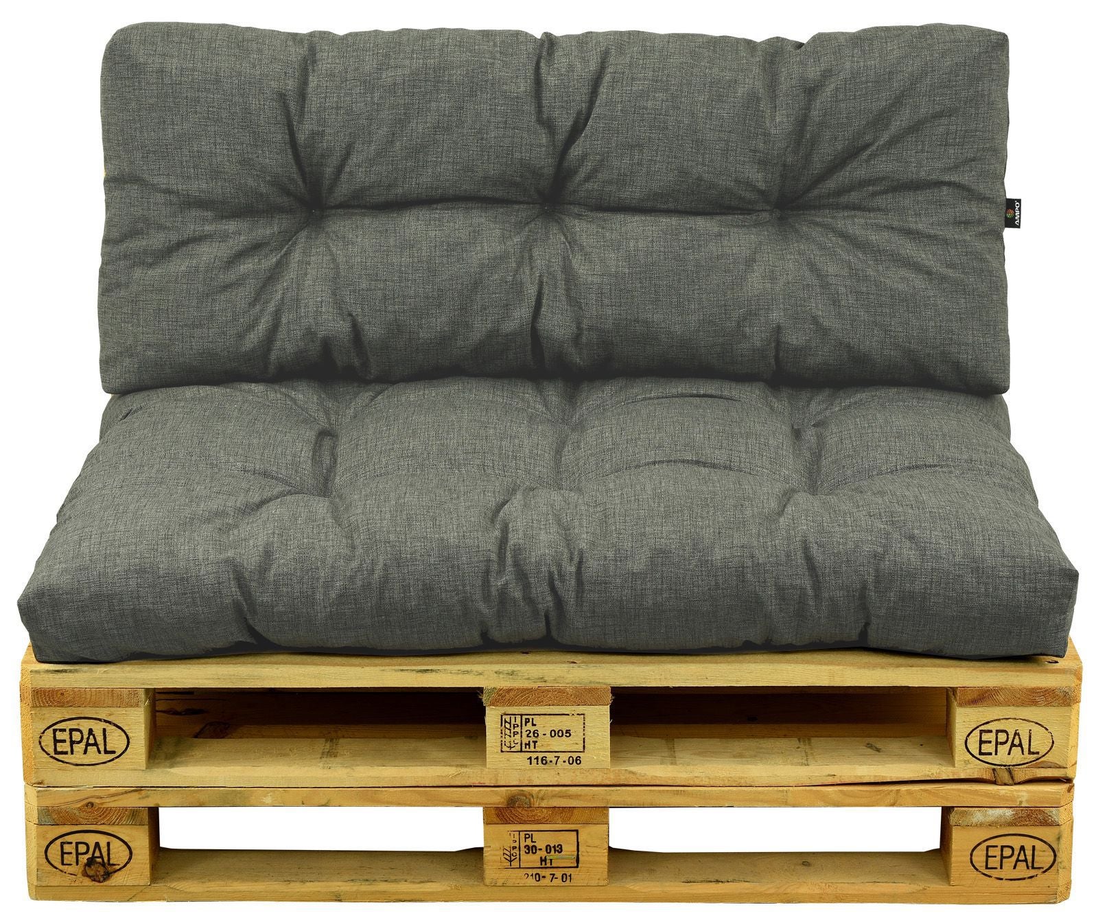 Poduszki na palety AMPO komplet antracyt 1 kpl.