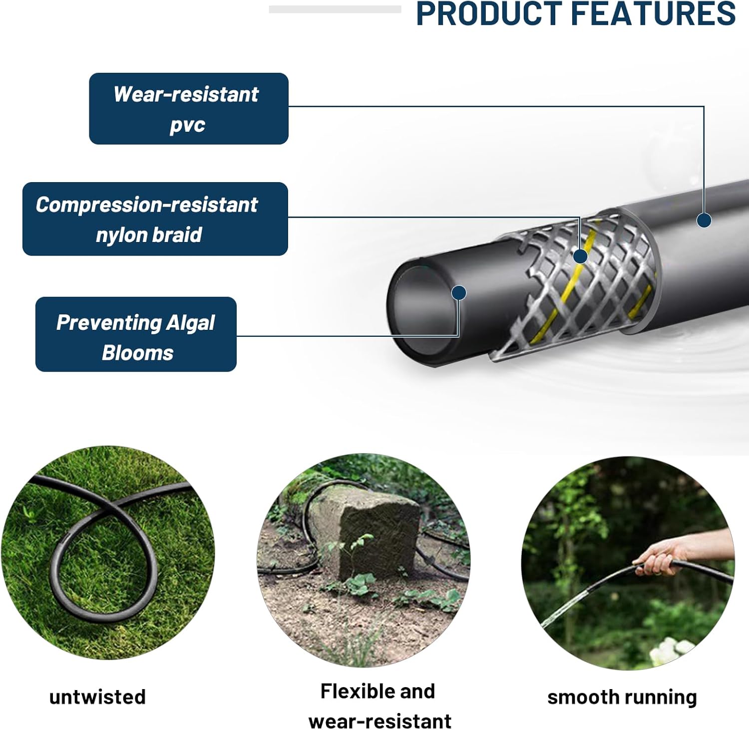 Tuyau de Nettoyage Haute Pression 20M deboucheur canalisation pour nettoyeur haute pression , kit de nettoyage de tuyau de vidange - 3