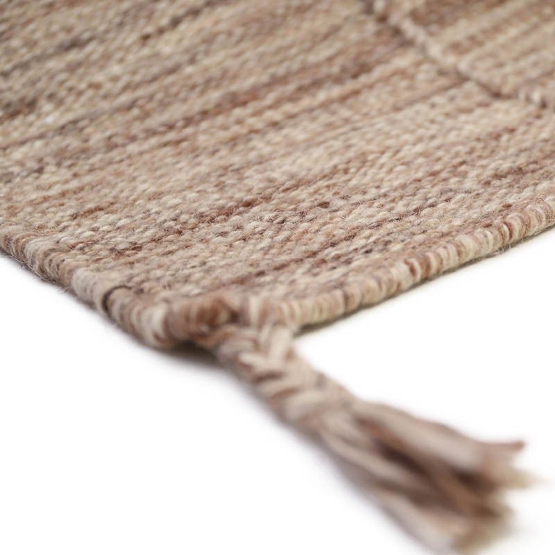 Tapis Contemporain Rectangle Laine 140x200cm Lhena brun rose L - 3