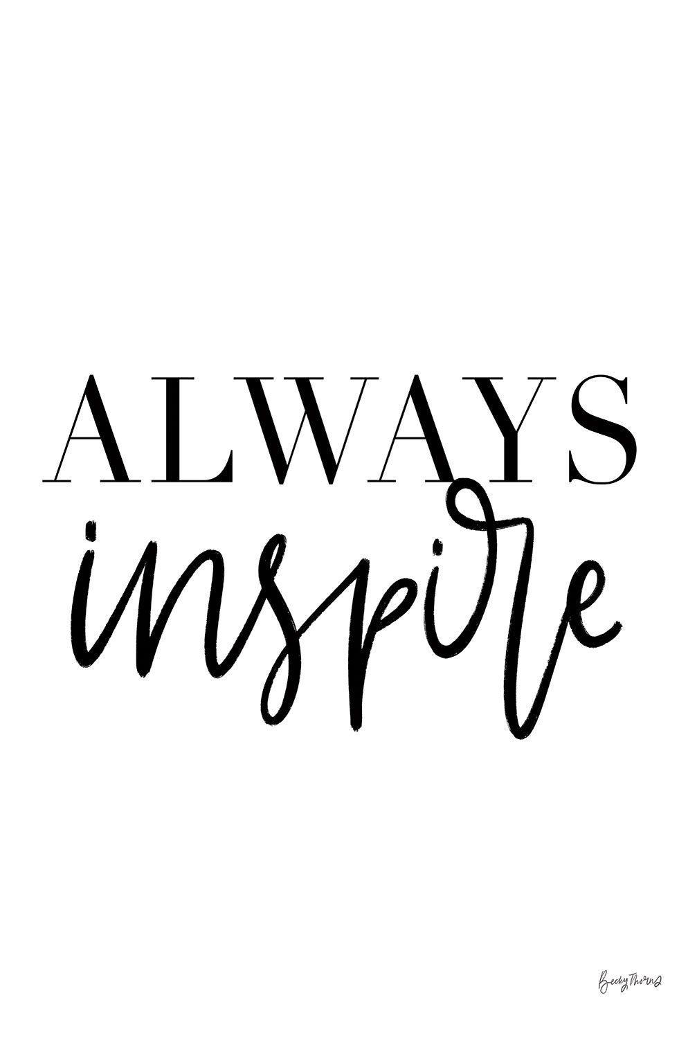 Tableau always inspire - 60x90cm | Leroy Merlin