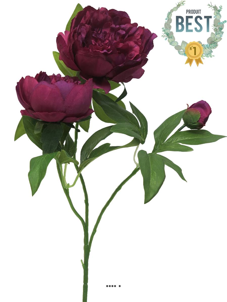 Grande Pivoine Artificielle Rouge 75 Cm – HEIBTENY – Décoration Maison & Mariage