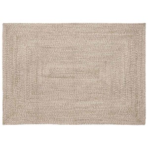 Tappeto In Juta VitaXL Naturale E Bianco 200x200 Cm – Trama A Cesto, Lavabile, Eco-Friendly Per Soggiorno E Camera