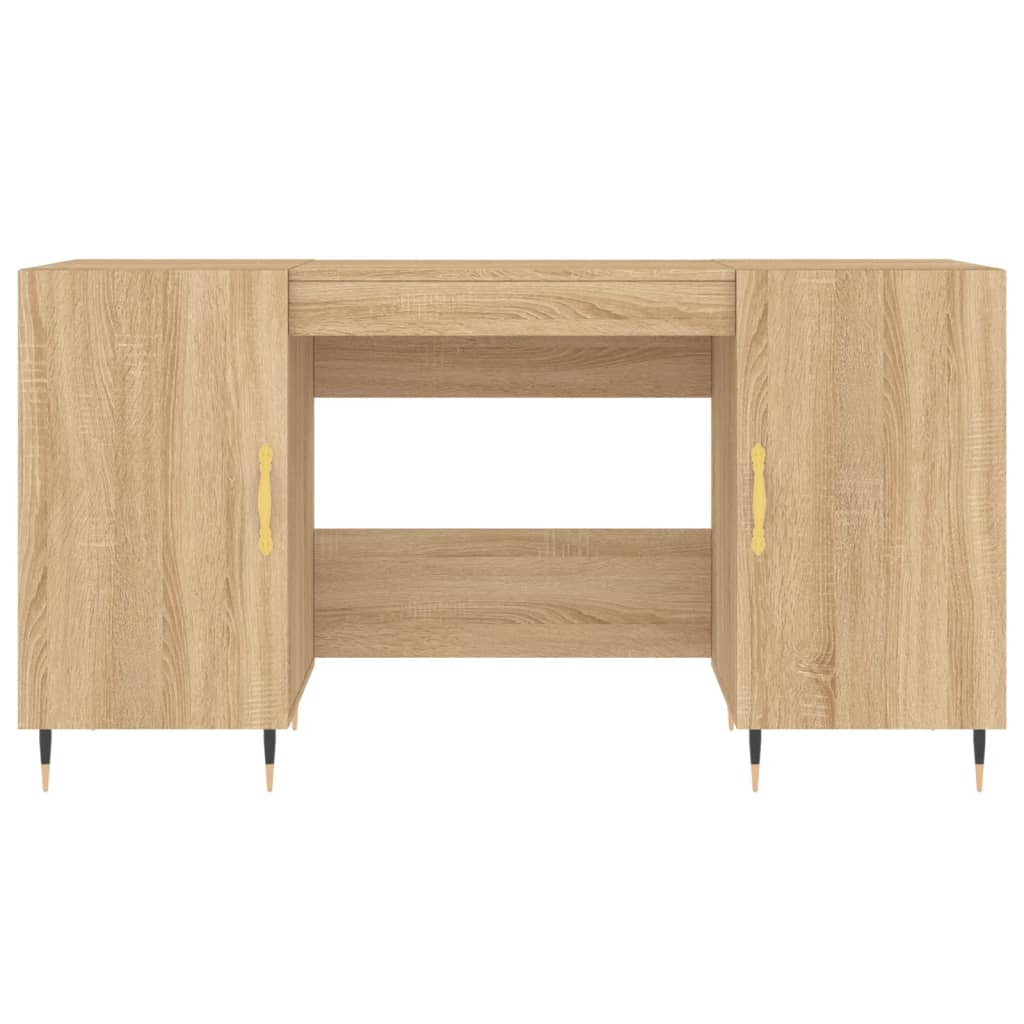 Bureau，Table de travail，Table d'étude chêne sonoma 140x50x75 cm bois d'ingénierie CWV92495 - 6