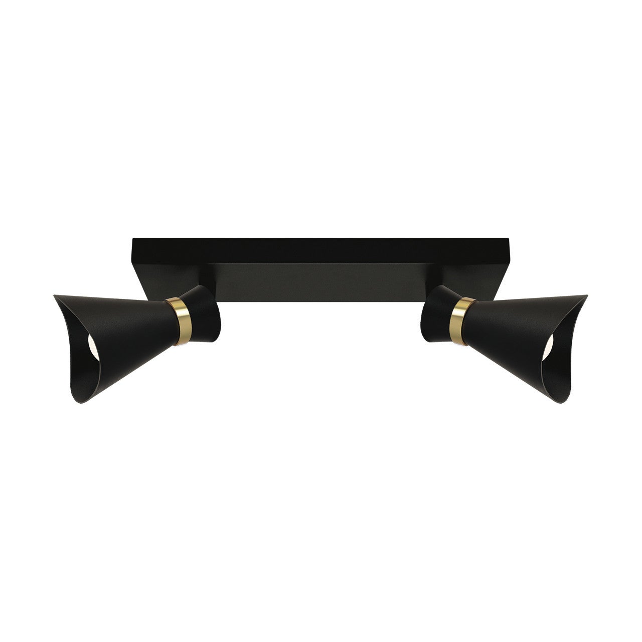 Lampa sufitowa wisząca Loreta czarno-złota 2xE14x35W reflektory wym: 19,5 x 26 x 7,8 cm aluminium Struhm