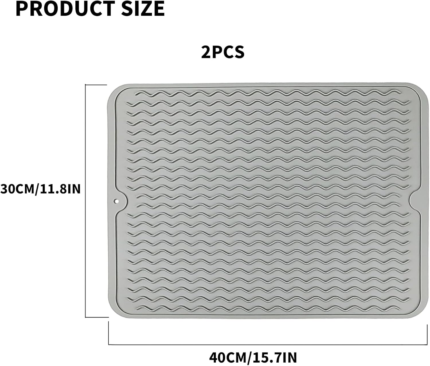 Tapis D'égouttement En Silicone 40 Cm X 30 Cm Avec évacuation Efficace