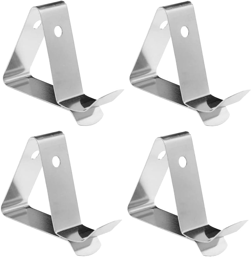 Zestaw 4 klipsów do sond termometrycznych ze stali nierdzewnej, uchwyty do sond temperaturowych do kubków i garnków