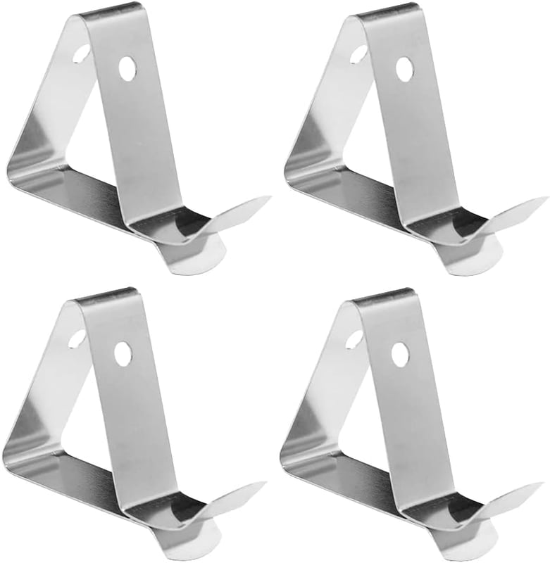 Zestaw 4 klipsów do sond termometrycznych ze stali nierdzewnej, uchwyty do sond temperaturowych do kubków i garnków