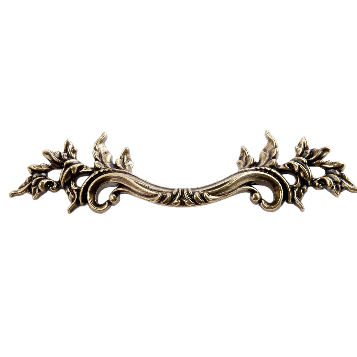 Zestaw 2 uchwytów meblowych w stylu vintage | Długość 148 mm | Rozstaw otworów 64 mm | Gałka do drzwi w kolorze antycznego brązu do mebli, szuflad, k