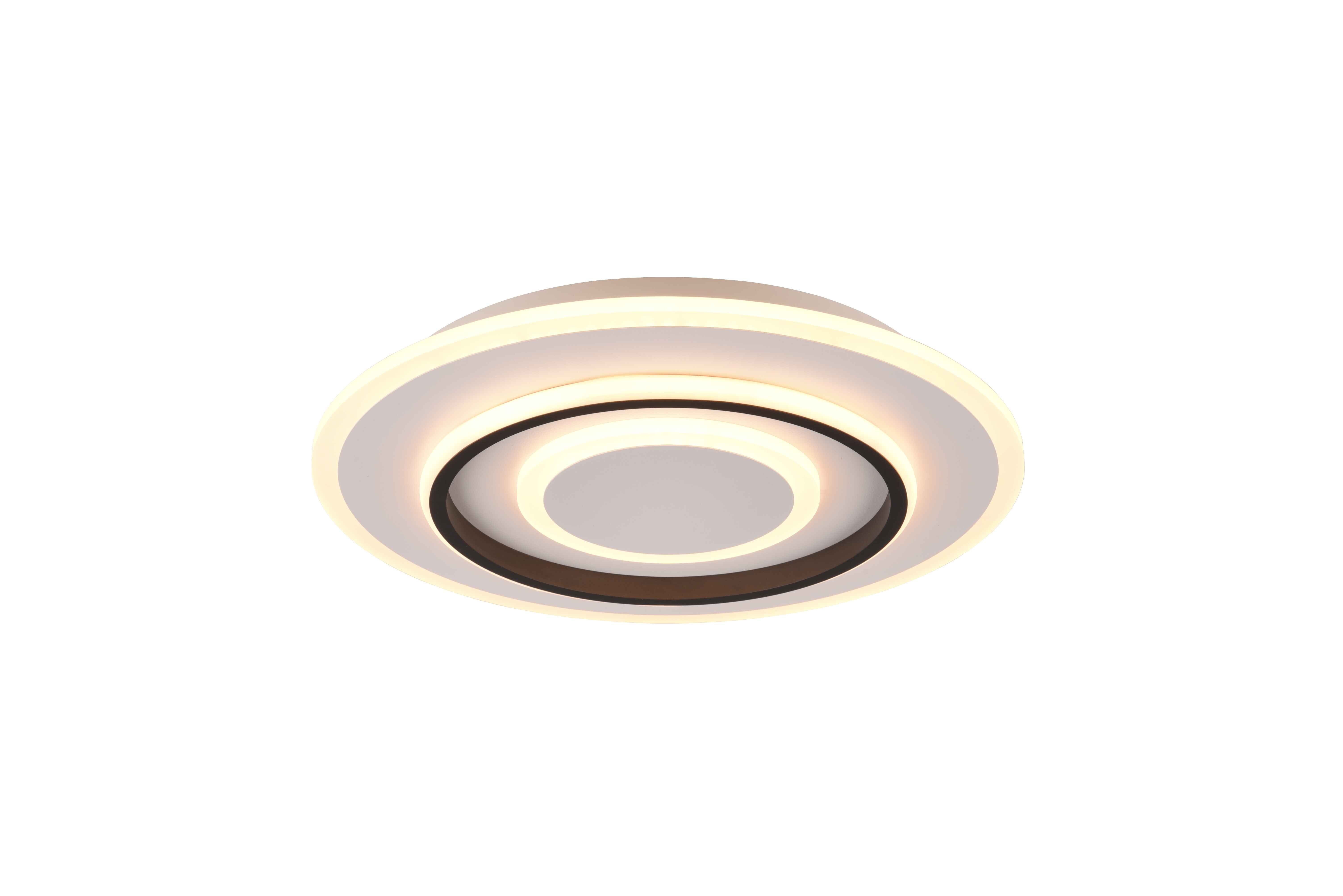 Plafon okrągły z pilotem JORA LED 46W Odcienie bieli 5400lm biało-czarny wym:6,5x41x41cm IP20 RL