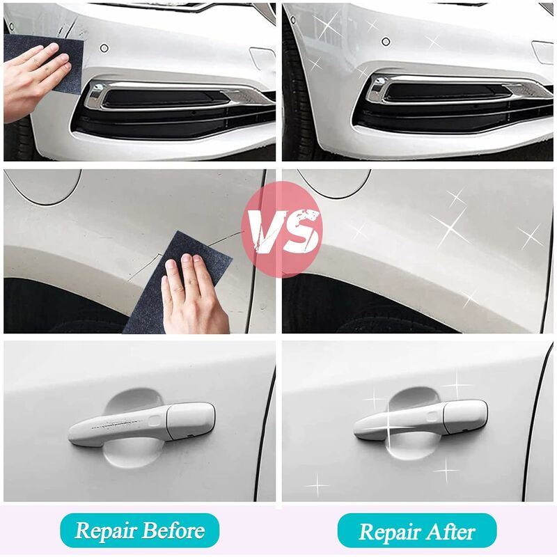 Nano Sparkle Cloth，Nanosparkle Anti Rayure，Rayure Voiture Réparer Tissu, Efface Rayures Chiffon Voiture,Polish Entretien Polissage，6pcs，20*10cm - 5
