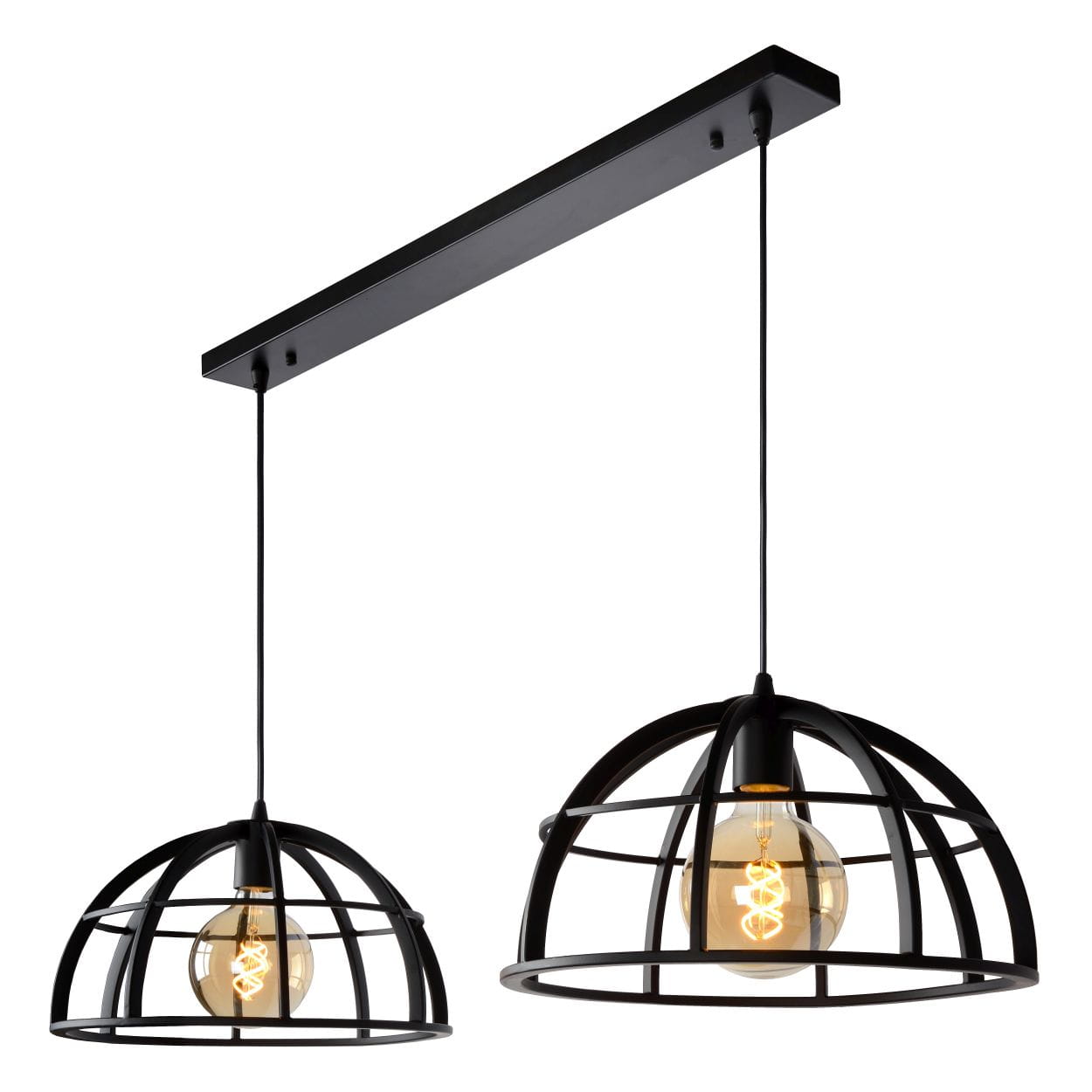 Suspension DIKRA - Noir - 2xE27 - Lucide - 7