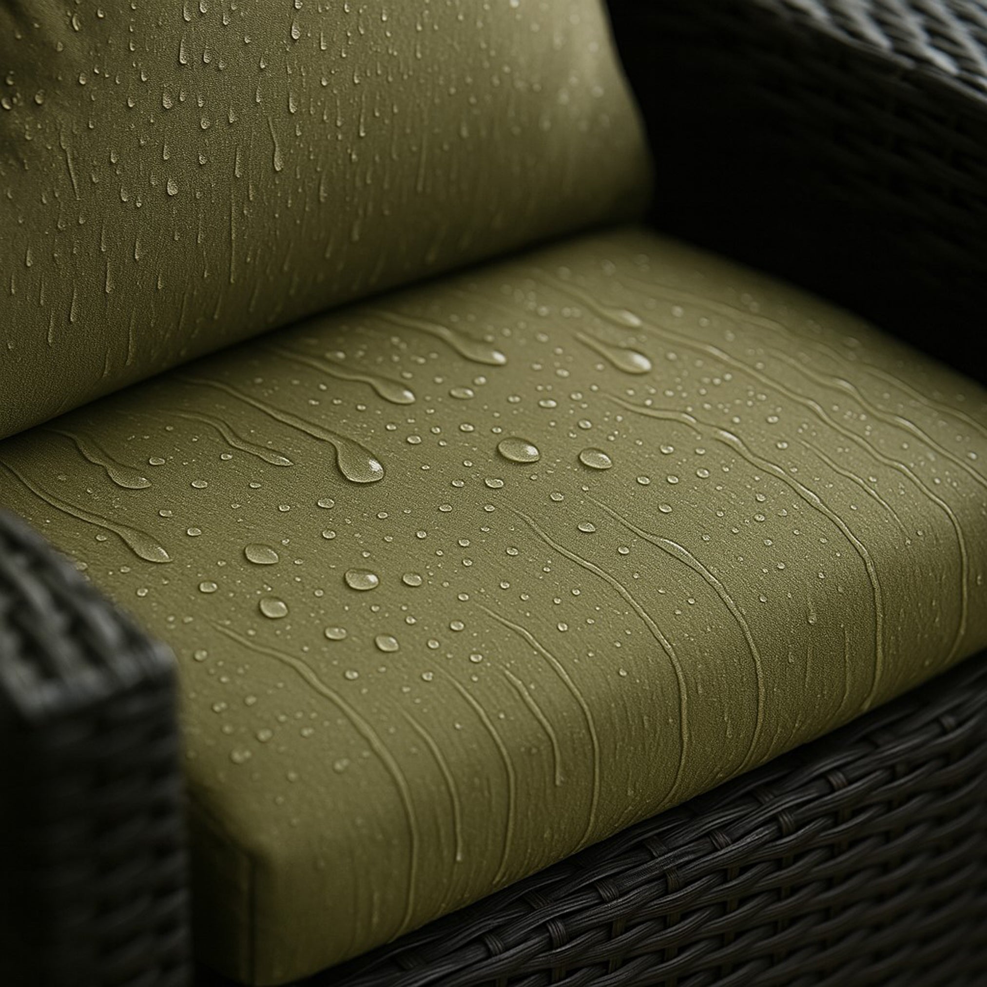 Cuscino per sedia in polyrattan 56x52x7cm Set di 4 cuscini per sedia- Cuscino per poltrona da giardino Verde/ cuscino schienale seduta per esterni - 7