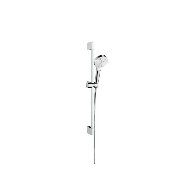 Hansgrohe Set bain/douche Mitigeur Logis + Douchette 2 jets + Barre de douche 65cm + Flexible, Chrome (71400000-CROMETTA) - 2