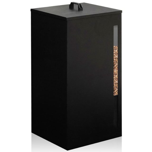 Réservoir à pellets bois 70 L – Boîte de stockage granulés sur roulettes - 36×36×76 cm - Design moderne et pratique