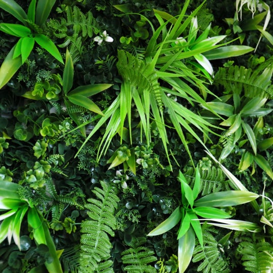 Mur végétal synthétique - Forêt tropicale - Intérieur et extérieur - 0,5 m x 0,5 m - 2