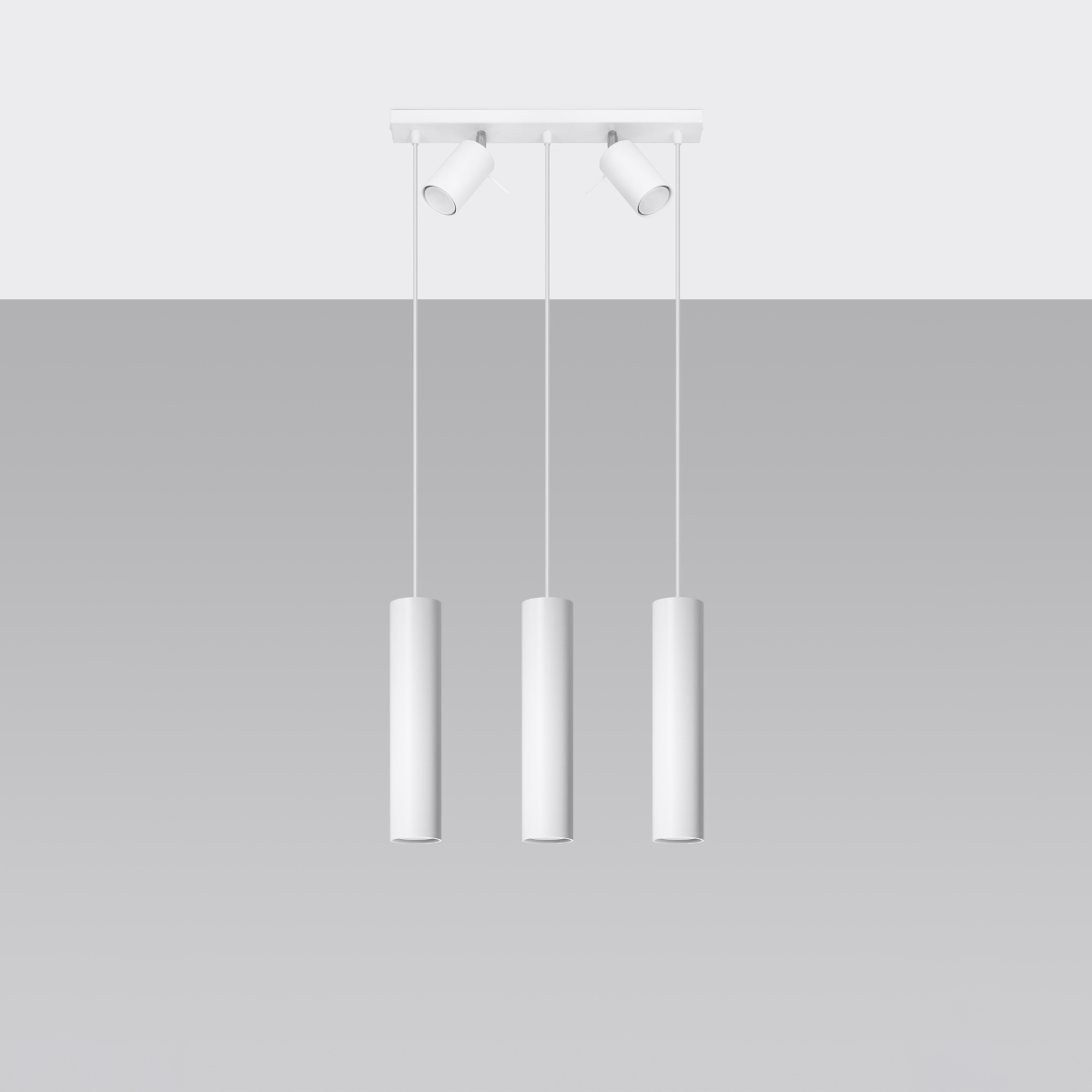 Lampa wisząca BRIIX 3 biały LED 4000K - 45x5x100cm Sollux