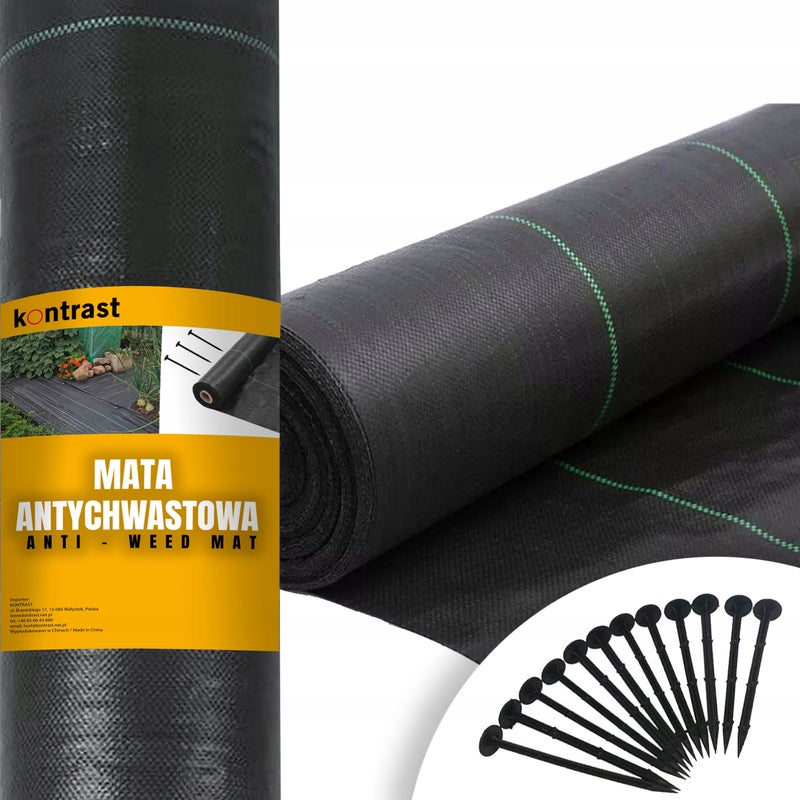 Mocna mata antychwastowa agrotkanina agrowłóknina 1,6x100 + kotwy
