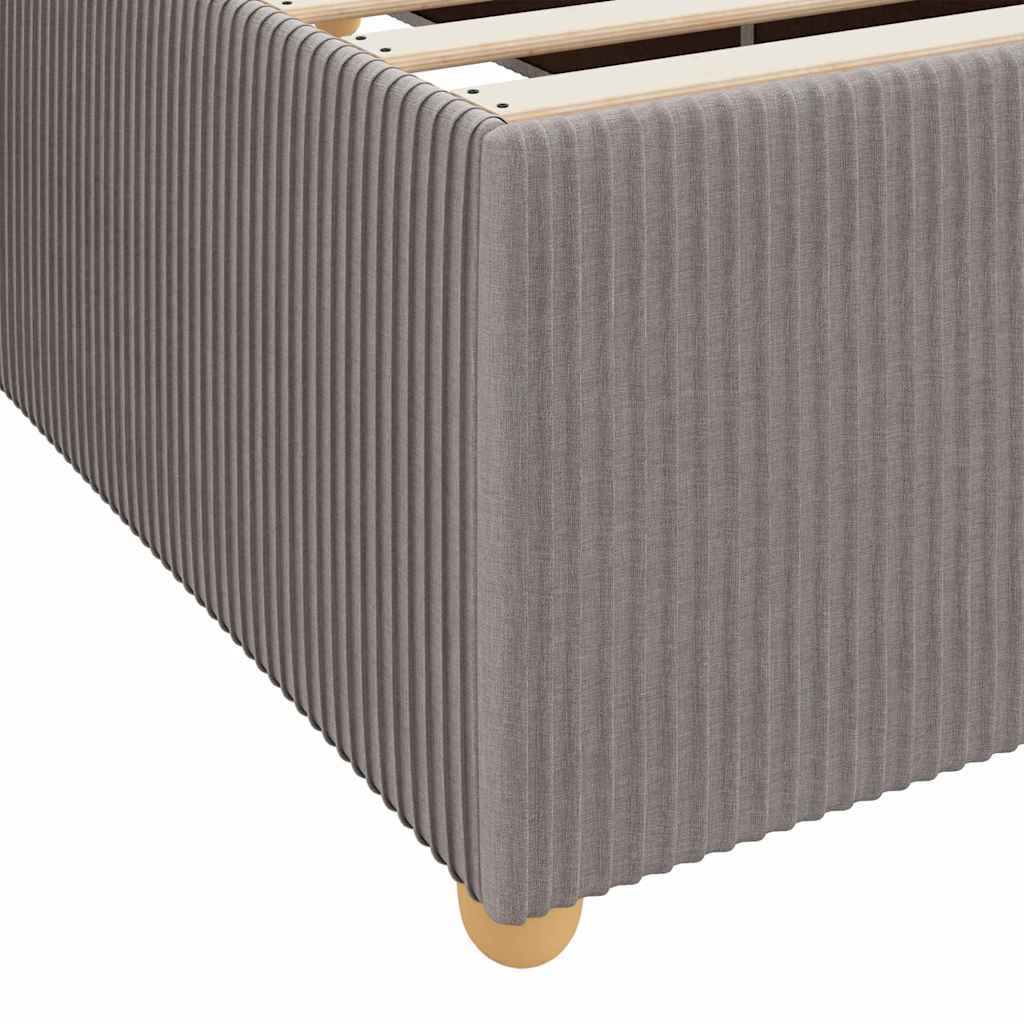 Cadre de lit en tissu taupe pour la chambre, 160 × 200 cm - 8