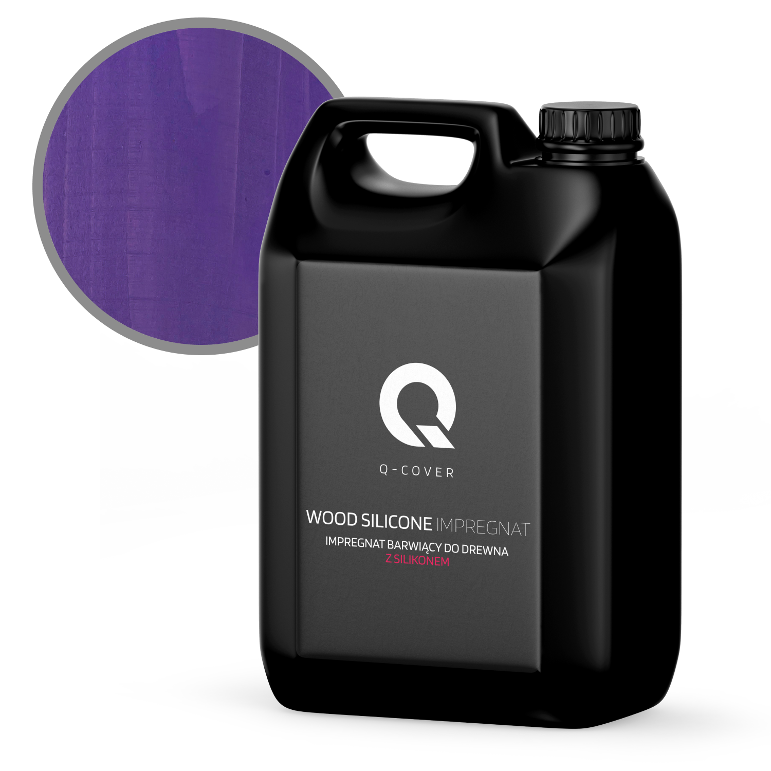 Impregnat Barwiący do Drewna z Silikonem 2w1 Q-Cover Fioletowy 5L